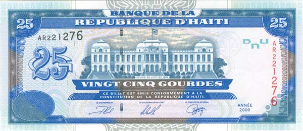 Haiti - 25 Gourdes - P-266 - 2000 dated Foreign Paper Money